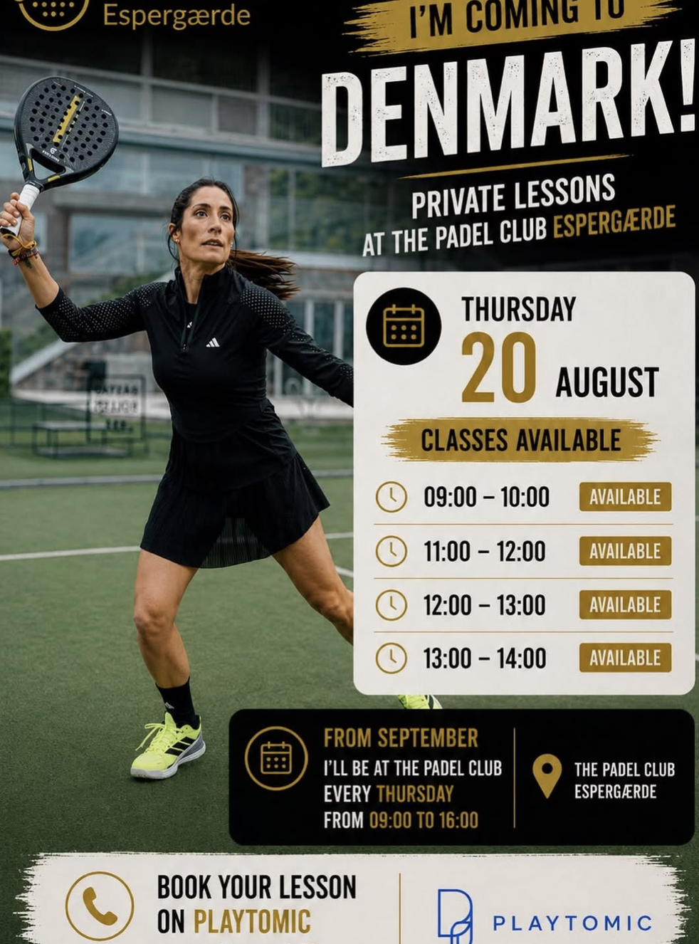 Private lektioner hos The Padel Club Espergærde